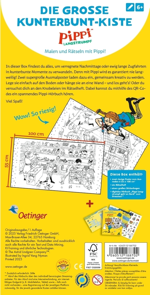 Weitere Ansicht: Pippi Langstrumpf. Die große Kunterbunt-Kiste | Astrid Lindgren