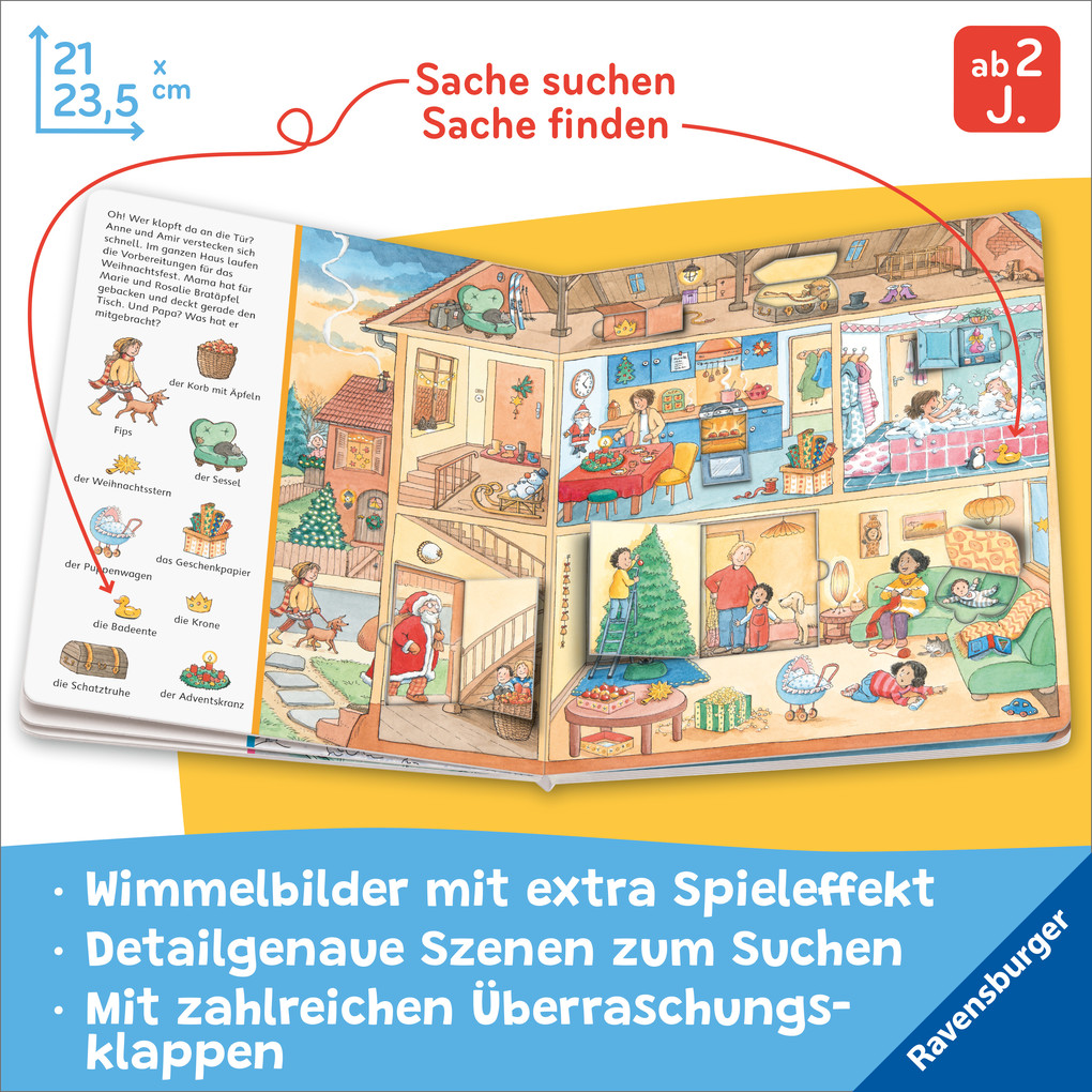 Weitere Ansicht: Mein Sachen suchen Wimmelbuch: Weihnachtszeit | Franziska Harvey
