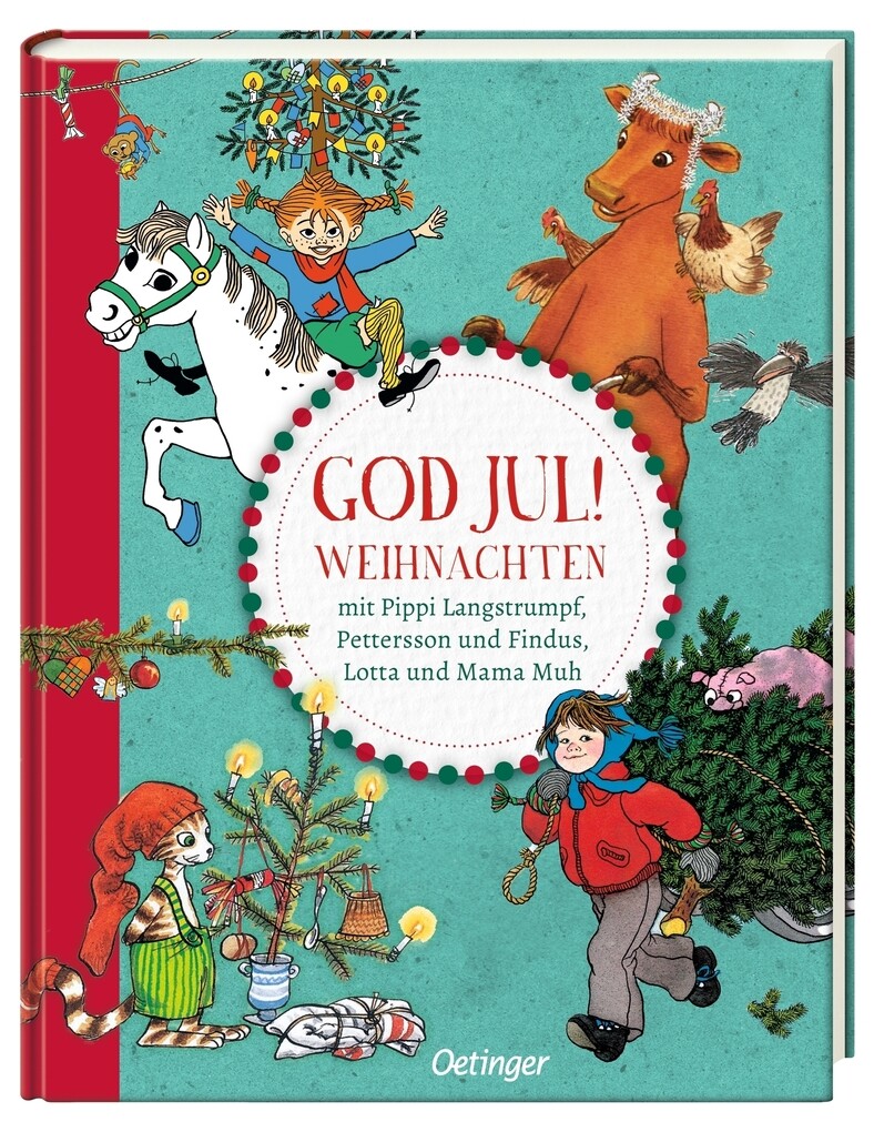 Weitere Ansicht: God Jul! Weihnachten mit Pippi Langstrumpf, Pettersson und Findus, Lotta und Mama Muh | Sven Nordqvist, Astrid Lindgren, Jujja Wieslander