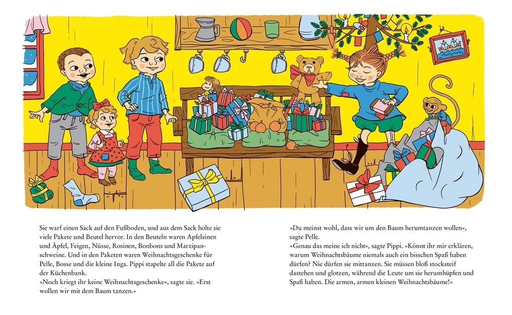 Weitere Ansicht: God Jul! Weihnachten mit Pippi Langstrumpf, Pettersson und Findus, Lotta und Mama Muh | Sven Nordqvist, Astrid Lindgren, Jujja Wieslander