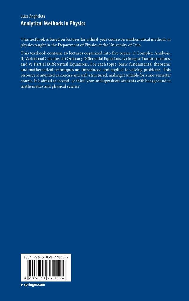 Weitere Ansicht: Analytical Methods in Physics | Luiza Angheluta