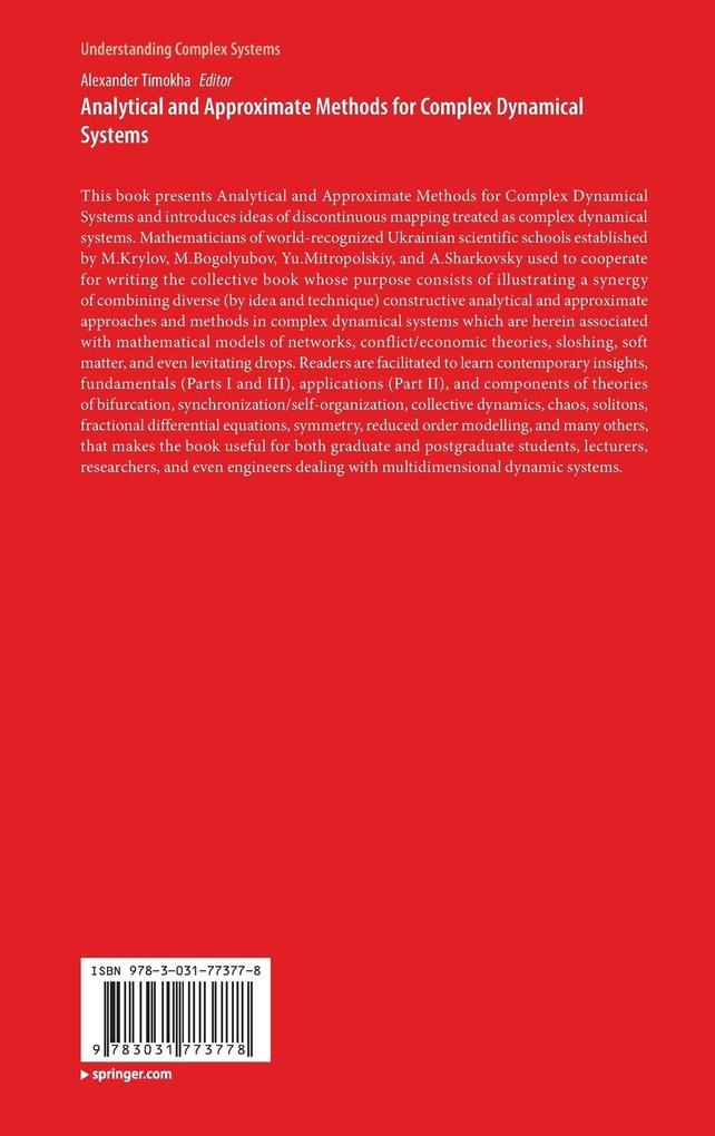 Weitere Ansicht: Analytical and Approximate Methods for Complex Dynamical Systems