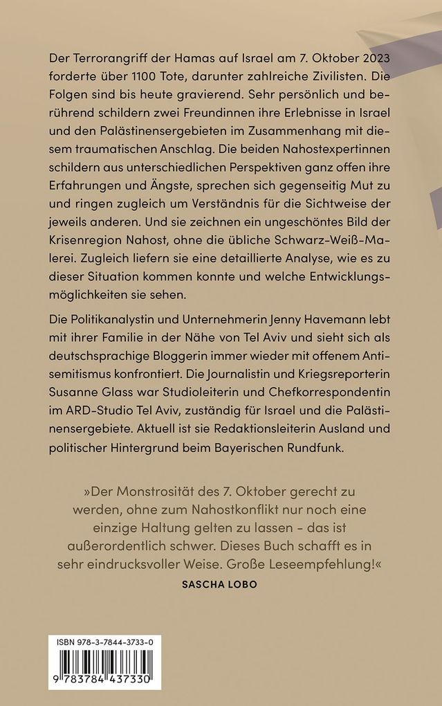 Weitere Ansicht: Unser Israel gibt es nicht mehr | Susanne Glass, Jenny Havemann