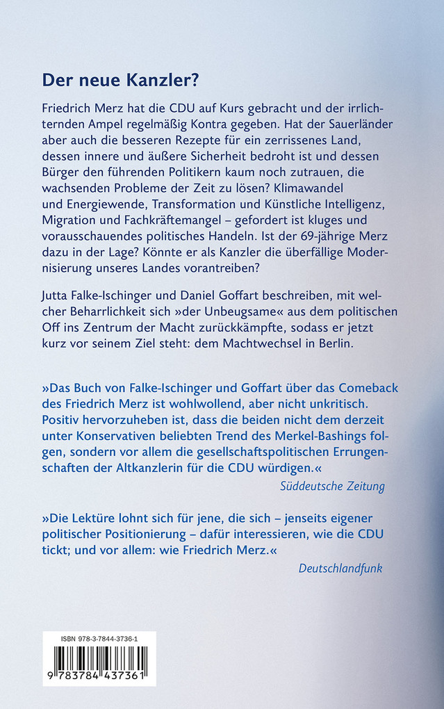 Weitere Ansicht: Friedrich Merz | Jutta Falke-Ischinger, Daniel Goffart