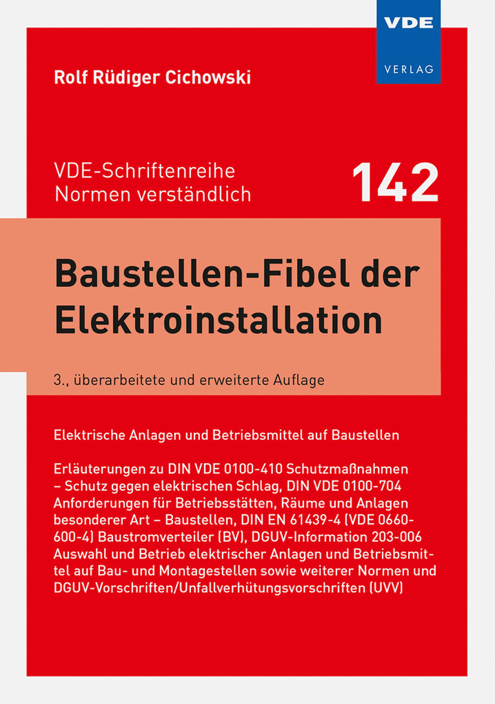 Weitere Ansicht: Baustellen-Fibel der Elektroinstallation | Rolf Rüdiger Cichowski