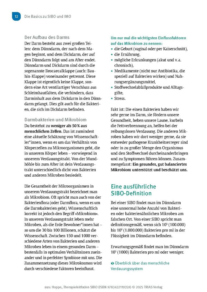 Weitere Ansicht: Therapieleitfaden SIBO | Gabriela Hoppe