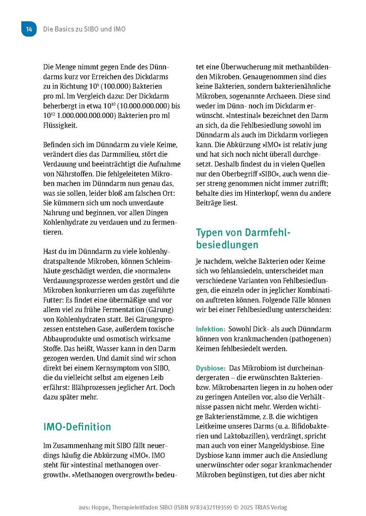 Weitere Ansicht: Therapieleitfaden SIBO | Gabriela Hoppe