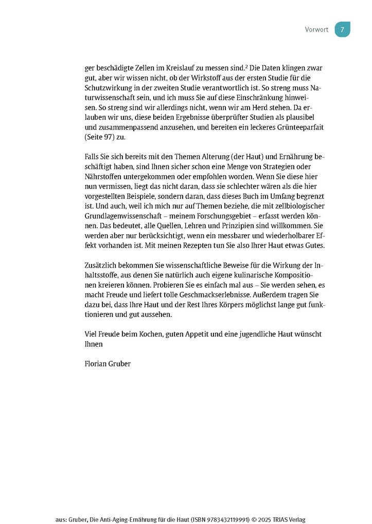 Weitere Ansicht: Die Anti-Aging-Ernährung für die Haut | Florian Gruber