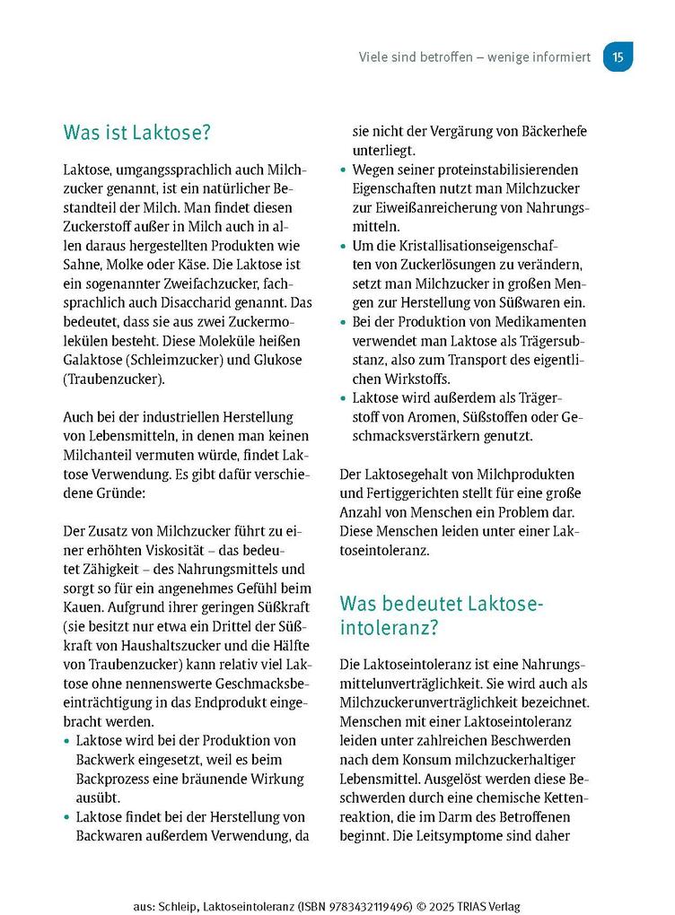 Weitere Ansicht: Laktose-Intoleranz | Thilo Schleip