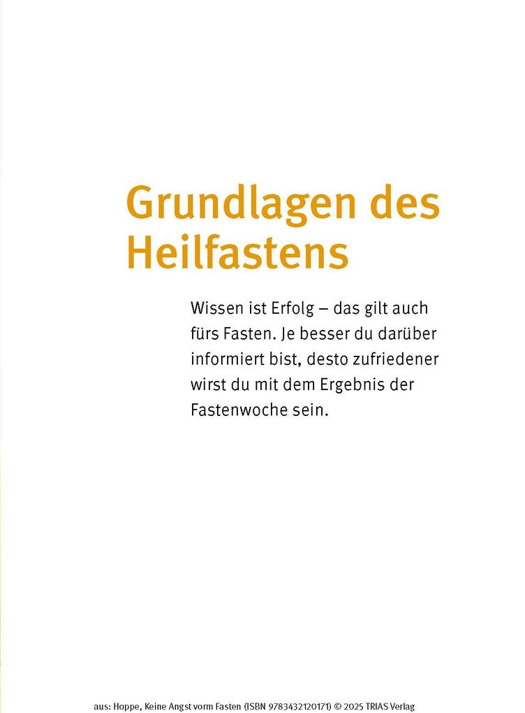 Weitere Ansicht: Keine Angst vorm Fasten | Gabriela Hoppe