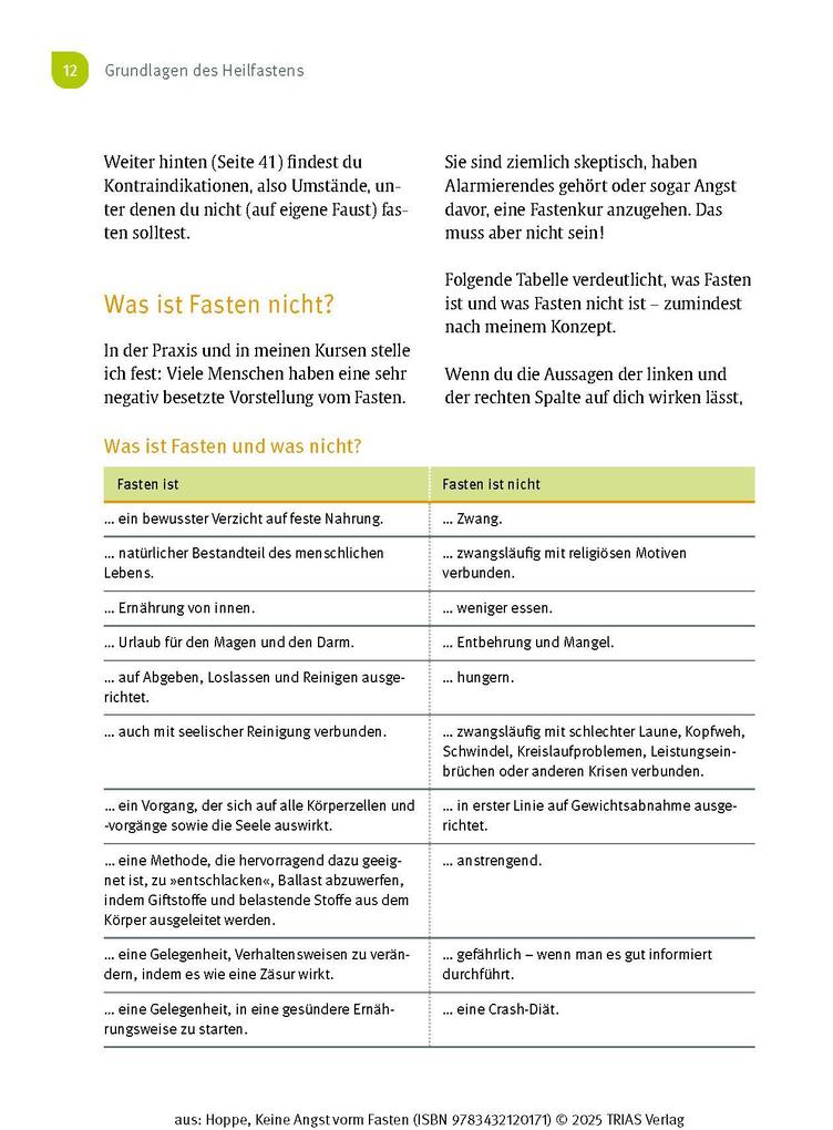 Weitere Ansicht: Keine Angst vorm Fasten | Gabriela Hoppe