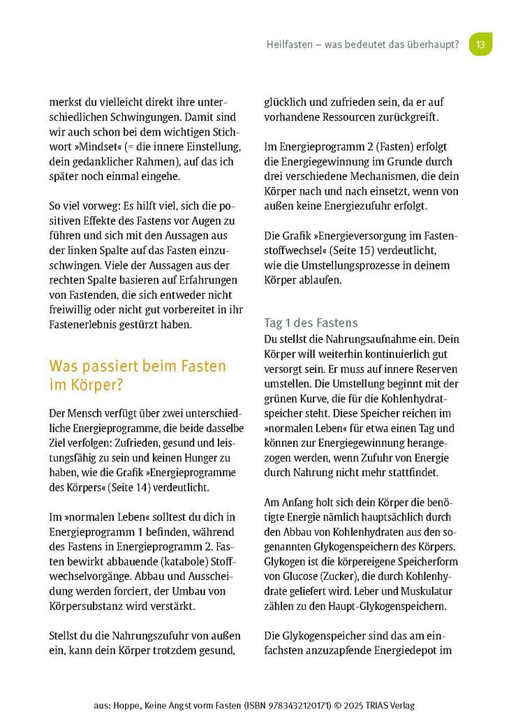 Weitere Ansicht: Keine Angst vorm Fasten | Gabriela Hoppe