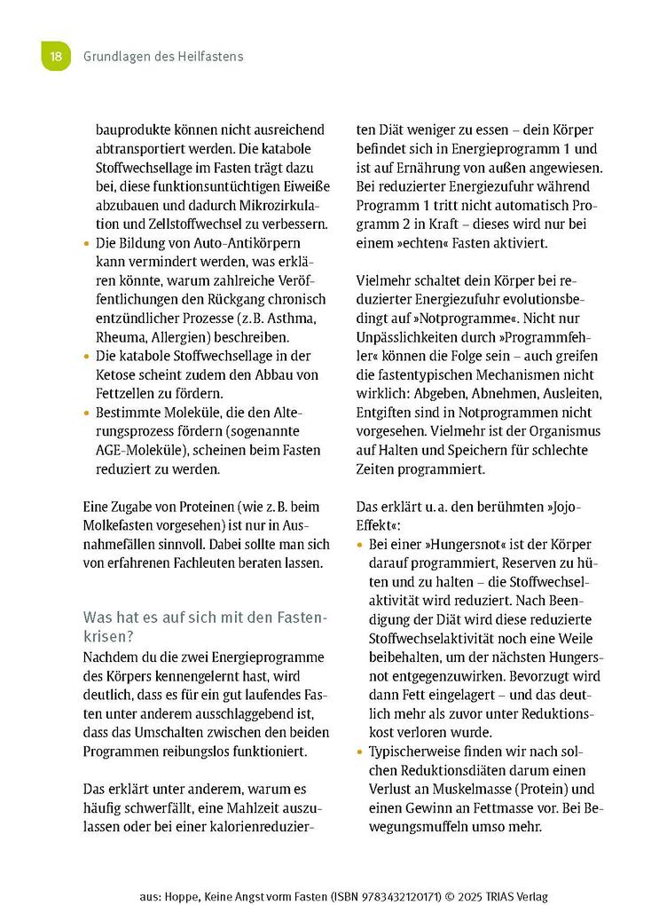 Weitere Ansicht: Keine Angst vorm Fasten | Gabriela Hoppe
