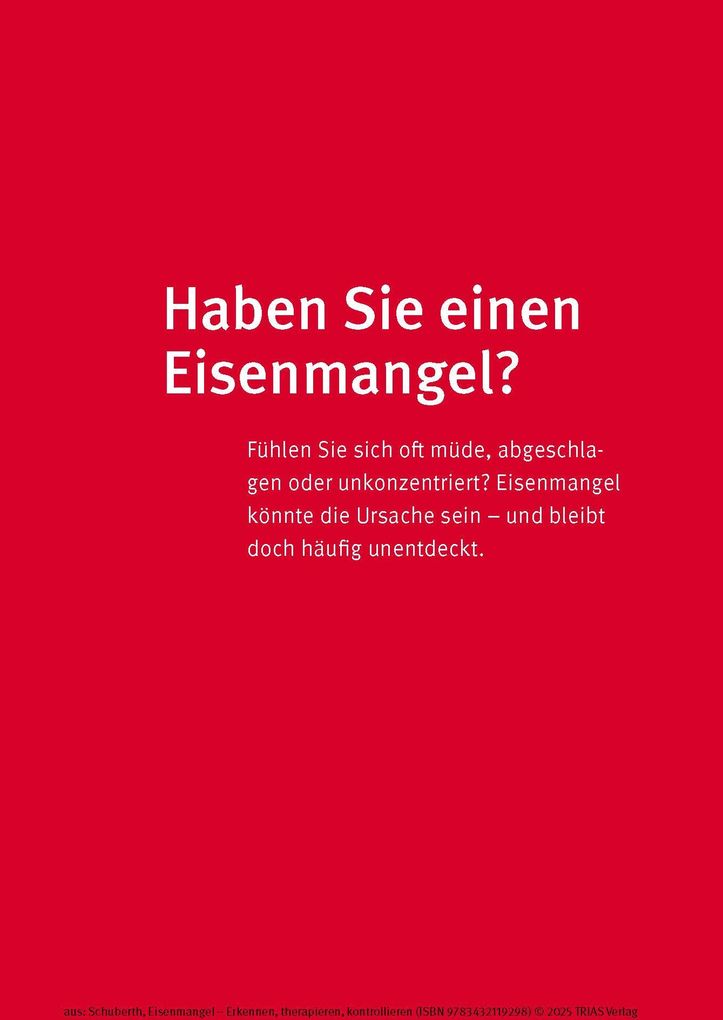Weitere Ansicht: Eisenmangel - Erkennen, therapieren, kontrollieren | Christian Schuberth