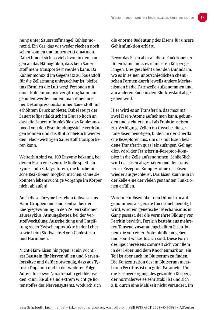 Weitere Ansicht: Eisenmangel - Erkennen, therapieren, kontrollieren | Christian Schuberth