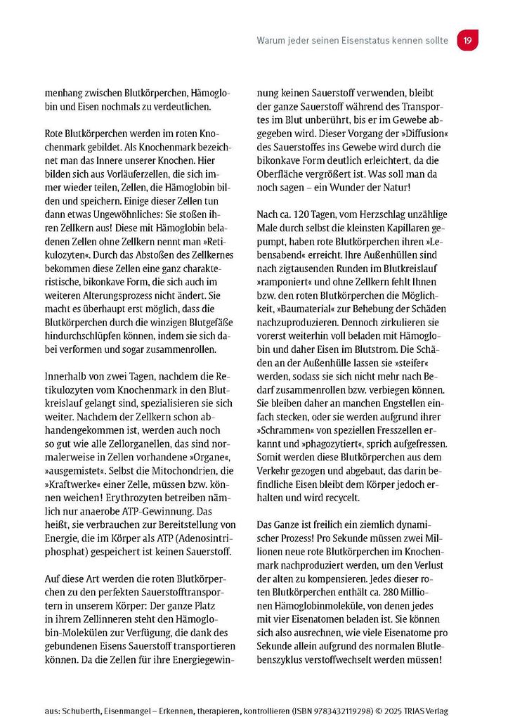 Weitere Ansicht: Eisenmangel - Erkennen, therapieren, kontrollieren | Christian Schuberth