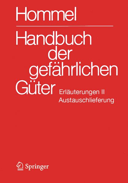 Produktbild: Handbuch der gefährlichen Güter. Erläuterungen II. Austauschlieferung, Dezember 2024