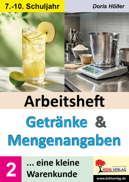 Produktbild: Arbeitsheft GETRÄNKE und MENGENANGABEN / Band 2 | Doris Höller