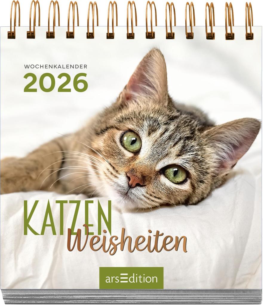 Weitere Ansicht: Mini-Wochenkalender Katzenweisheiten 2026