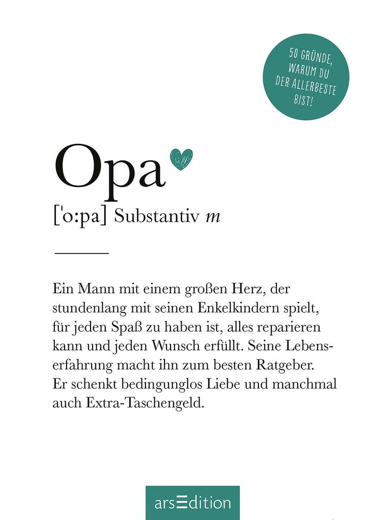 Weitere Ansicht: Opa (Substantiv, m)