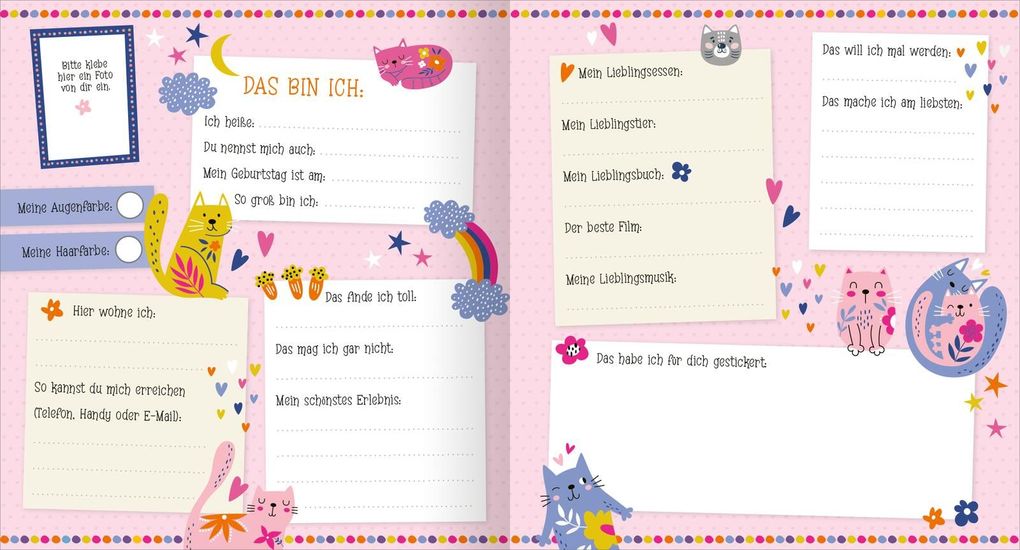 Weitere Ansicht: Alle meine Freunde - Katzen | Mit über 300 Stickern