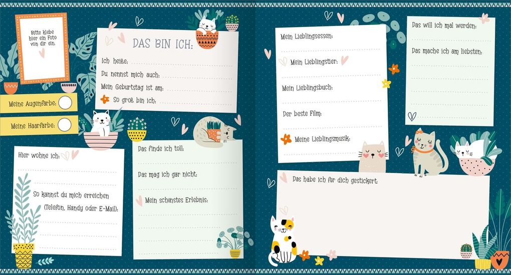 Weitere Ansicht: Alle meine Freunde - Katzen | Mit über 300 Stickern