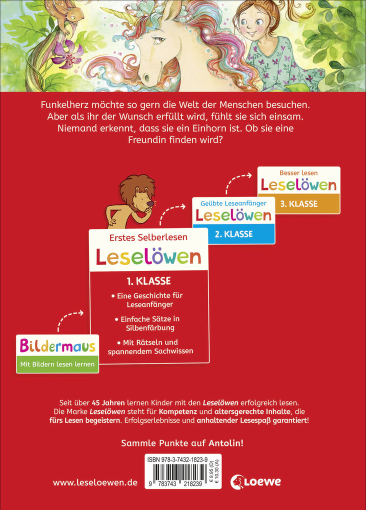 Weitere Ansicht: Leselöwen 1. Klasse - Eine Freundin für das kleine Einhorn | Amelie Benn