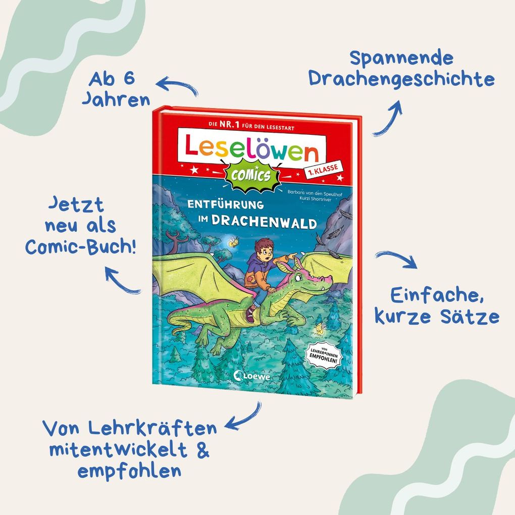 Weitere Ansicht: Leselöwen Comics 1. Klasse - Entführung im Drachenwald | Barbara van den Speulhof