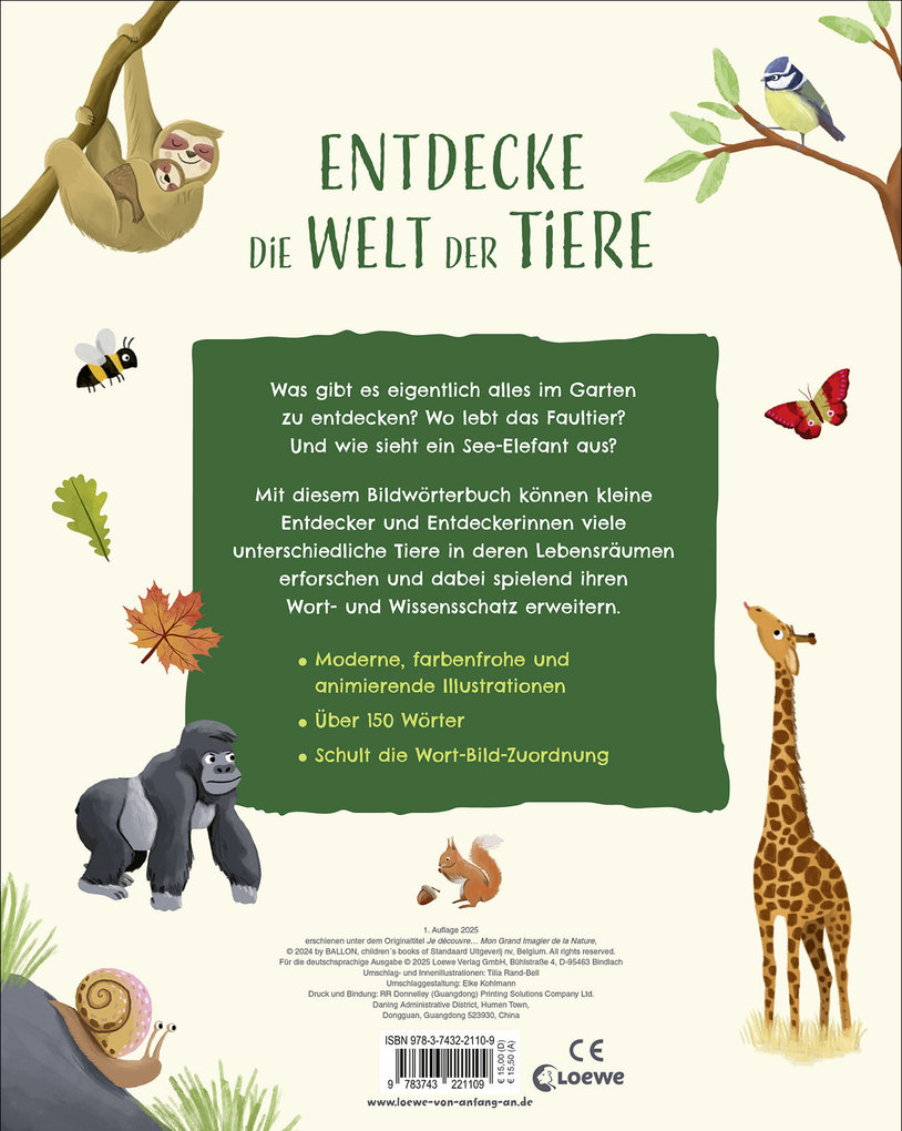 Weitere Ansicht: Entdecke die Welt der Tiere - Mein schönstes Bildwörterbuch