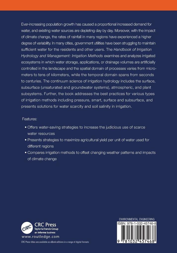 Weitere Ansicht: Handbook of Irrigation Hydrology and Management