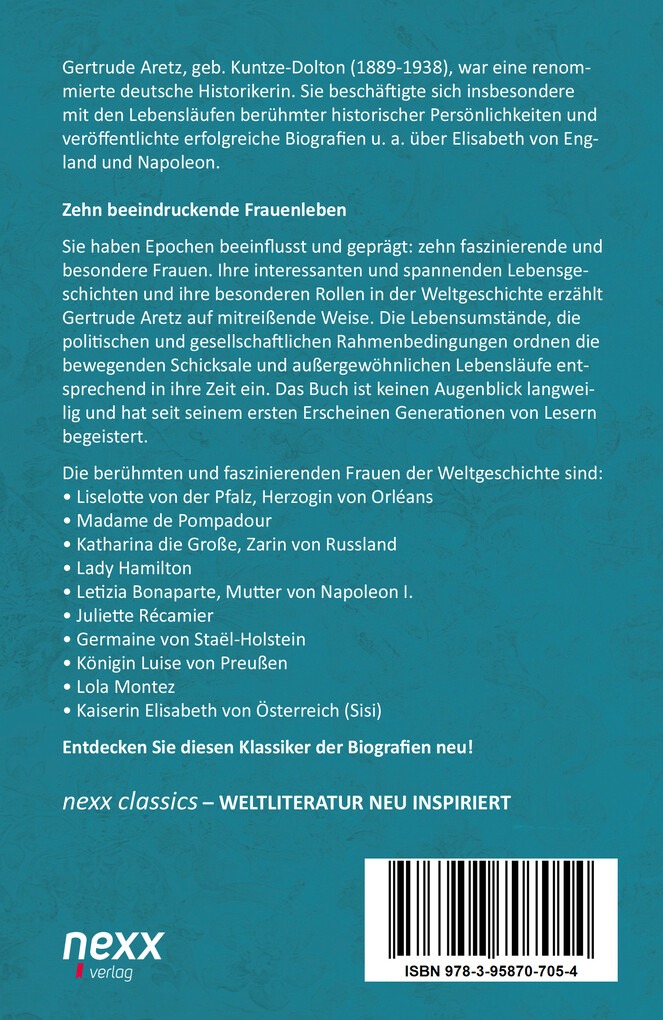 Weitere Ansicht: Berühmte Frauen der Weltgeschichte | Gertrude Aretz