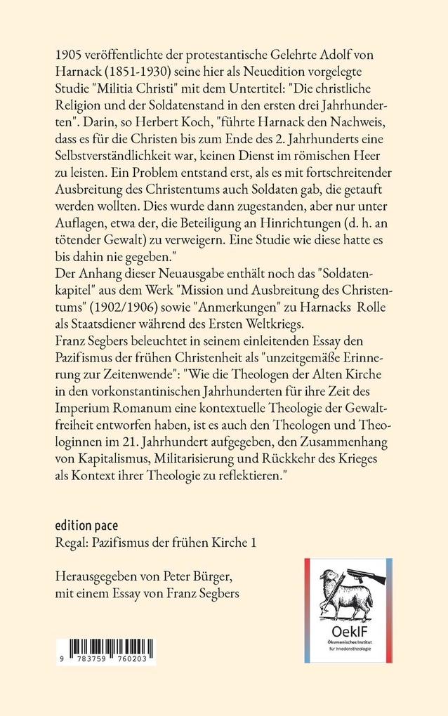 Weitere Ansicht: Militia Christi | Adolf von Harnack