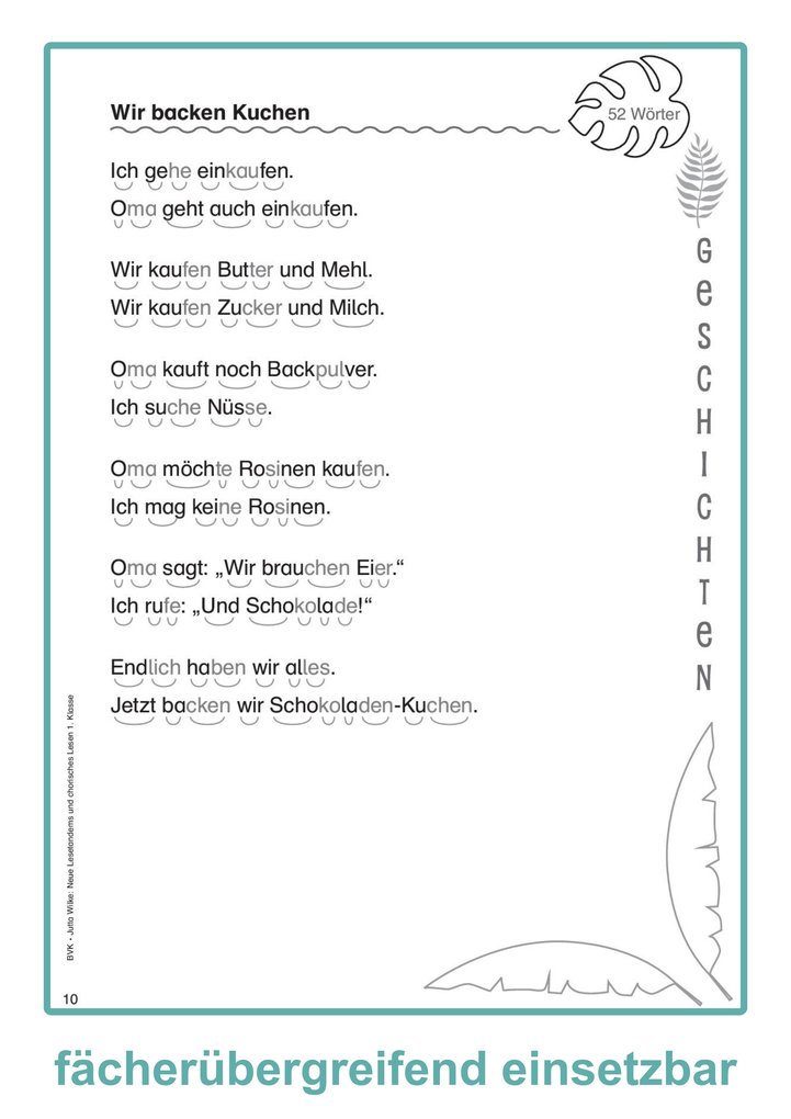 Weitere Ansicht: Neue Lesetandems und chorisches Lesen 1. Klasse | Jutta Wilke