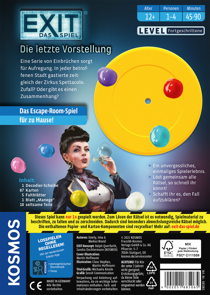 Weitere Ansicht: EXIT® - Das Spiel: Die letzte Vorstellung