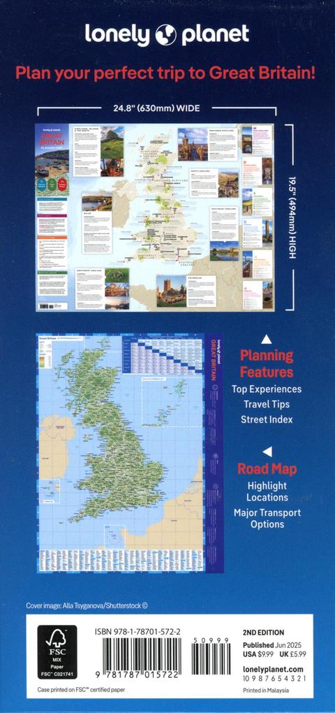 Weitere Ansicht: Lonely Planet Great Britain Planning Map