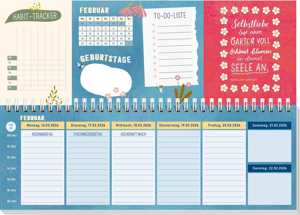 Weitere Ansicht: Tischkalender 2026 quer: Lebe wild und voller Wunder