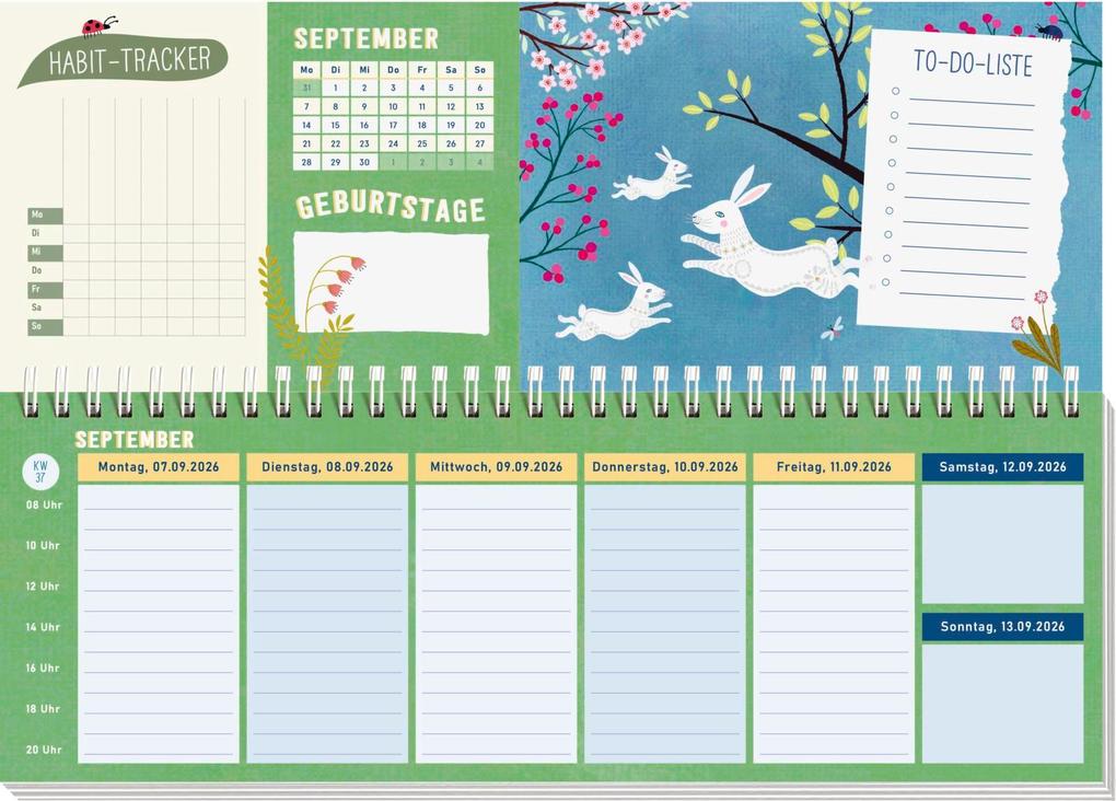 Weitere Ansicht: Tischkalender 2026 quer: Lebe wild und voller Wunder