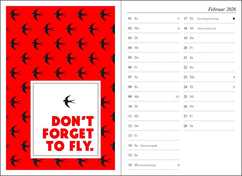 Weitere Ansicht: Taschenkalender 2026: Glückskind | Art à la Card