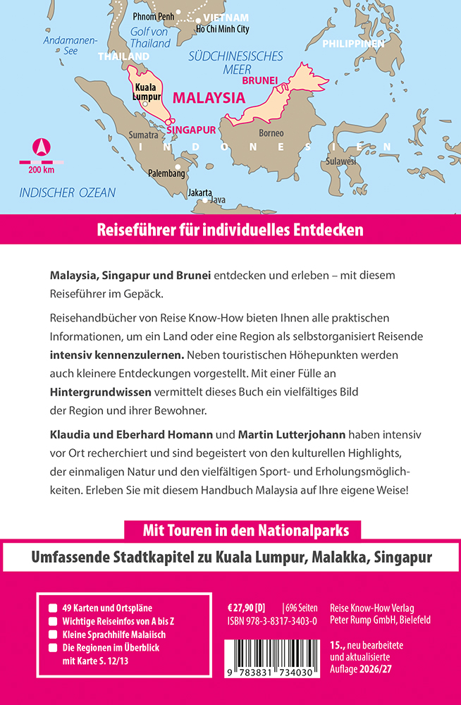 Weitere Ansicht: Reise Know-How Reiseführer Malaysia mit Singapur und Brunei | Martin Lutterjohann, Eberhard Homann, Klaudia Homann