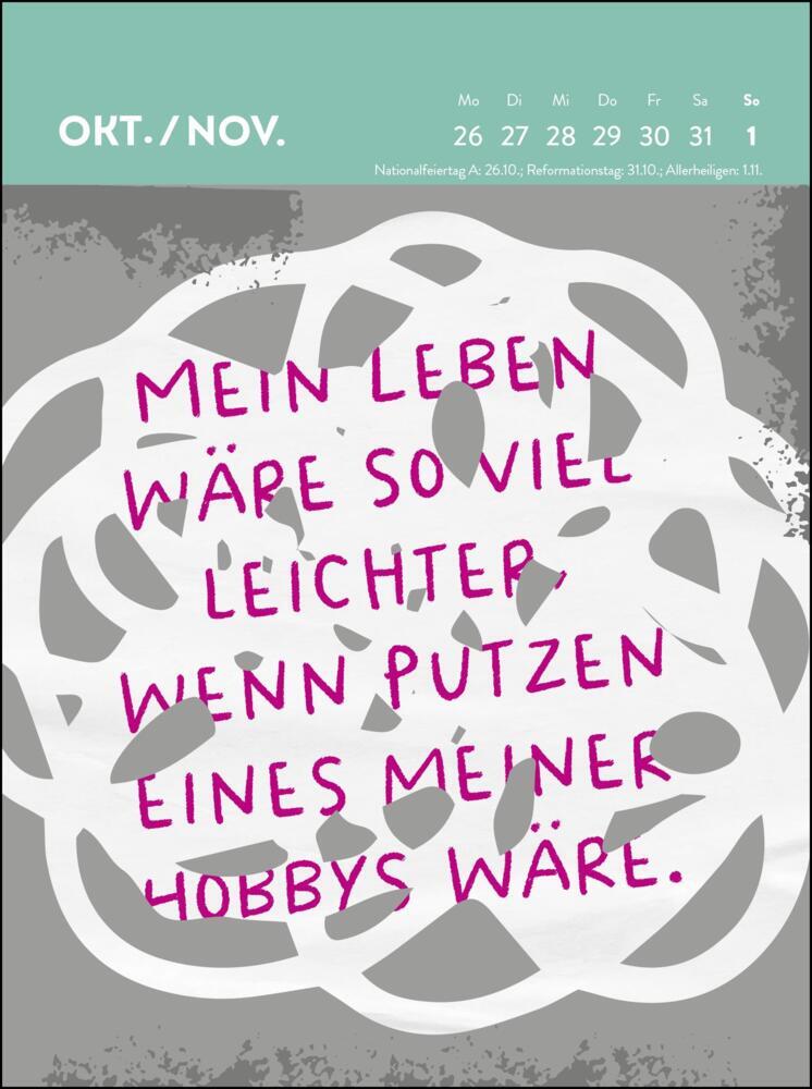 Weitere Ansicht: Wochenkalender 2026: Warum in die Ferne schweifen, wenn das Sofa liegt so nah?