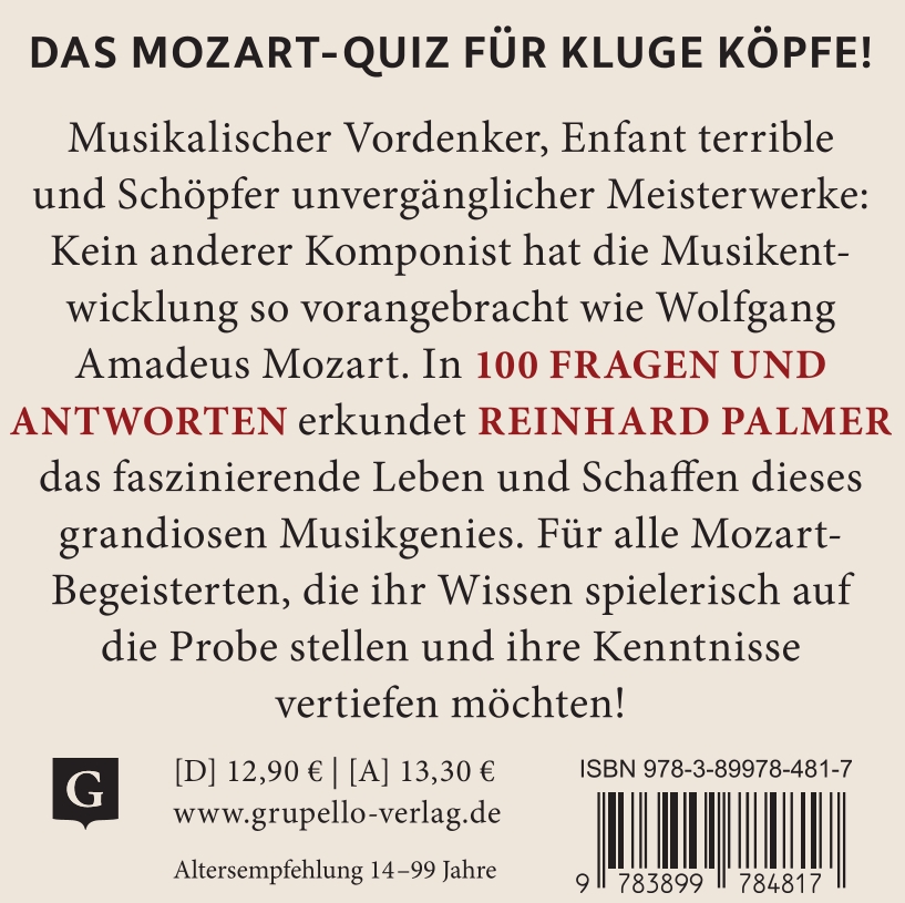 Weitere Ansicht: Mozart-Quiz | Reinhard Palmer