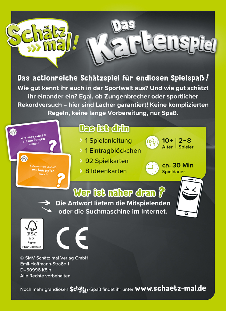 Weitere Ansicht: Schätz mal! Das Kartenspiel - Action Edition | Sabine Janatschek