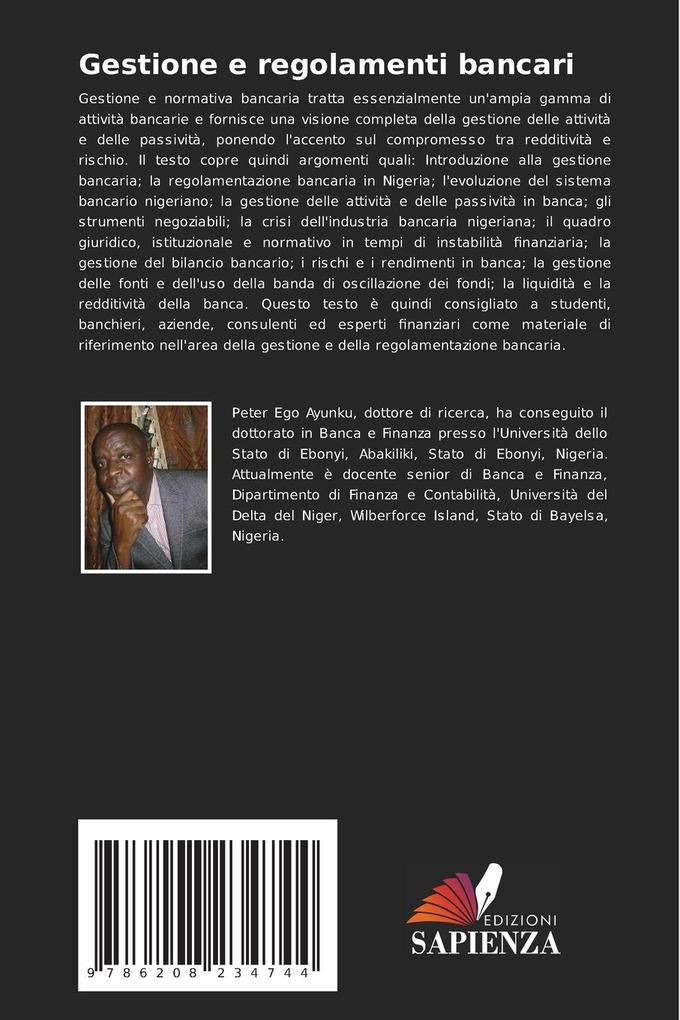 Weitere Ansicht: Gestione e regolamenti bancari | Peter Ego Ayunku