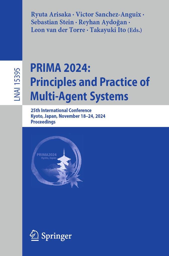 Produktbild: PRIMA 2024: Principles and Practice of Multi-Agent Systems