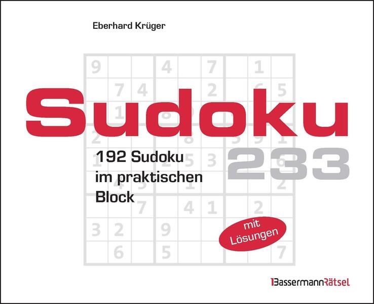 Produktbild: Sudokublock 233 (5 Exemplare à 2,99 EUR) | Eberhard Krüger