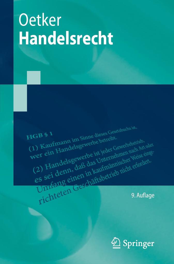 Produktbild: Handelsrecht | Hartmut Oetker