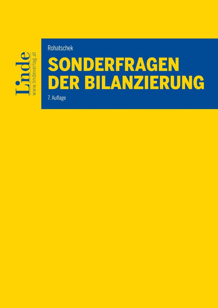Produktbild: Sonderfragen der Bilanzierung | Roman Rohatschek