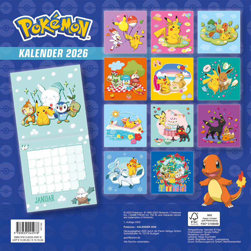 Weitere Ansicht: Pokémon: Kalender 2026 | Pokémon