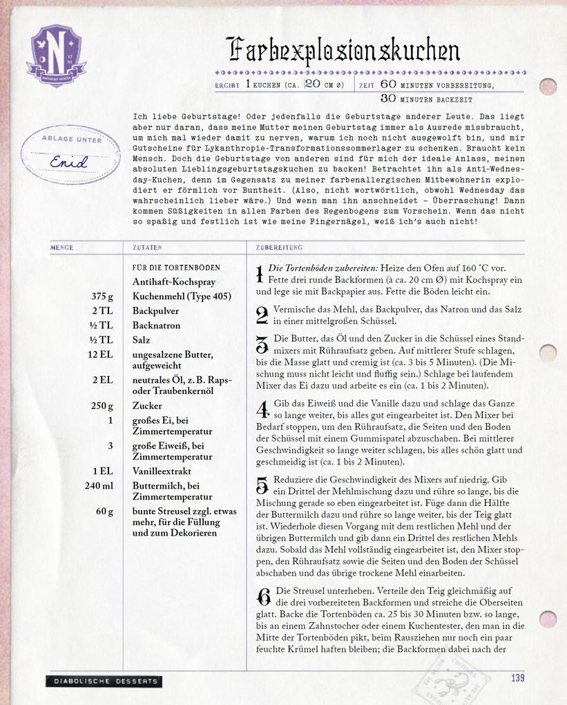 Weitere Ansicht: Das offizielle Wednesday-Kochbuch | Mari Mancusi, Jarrett Melendez