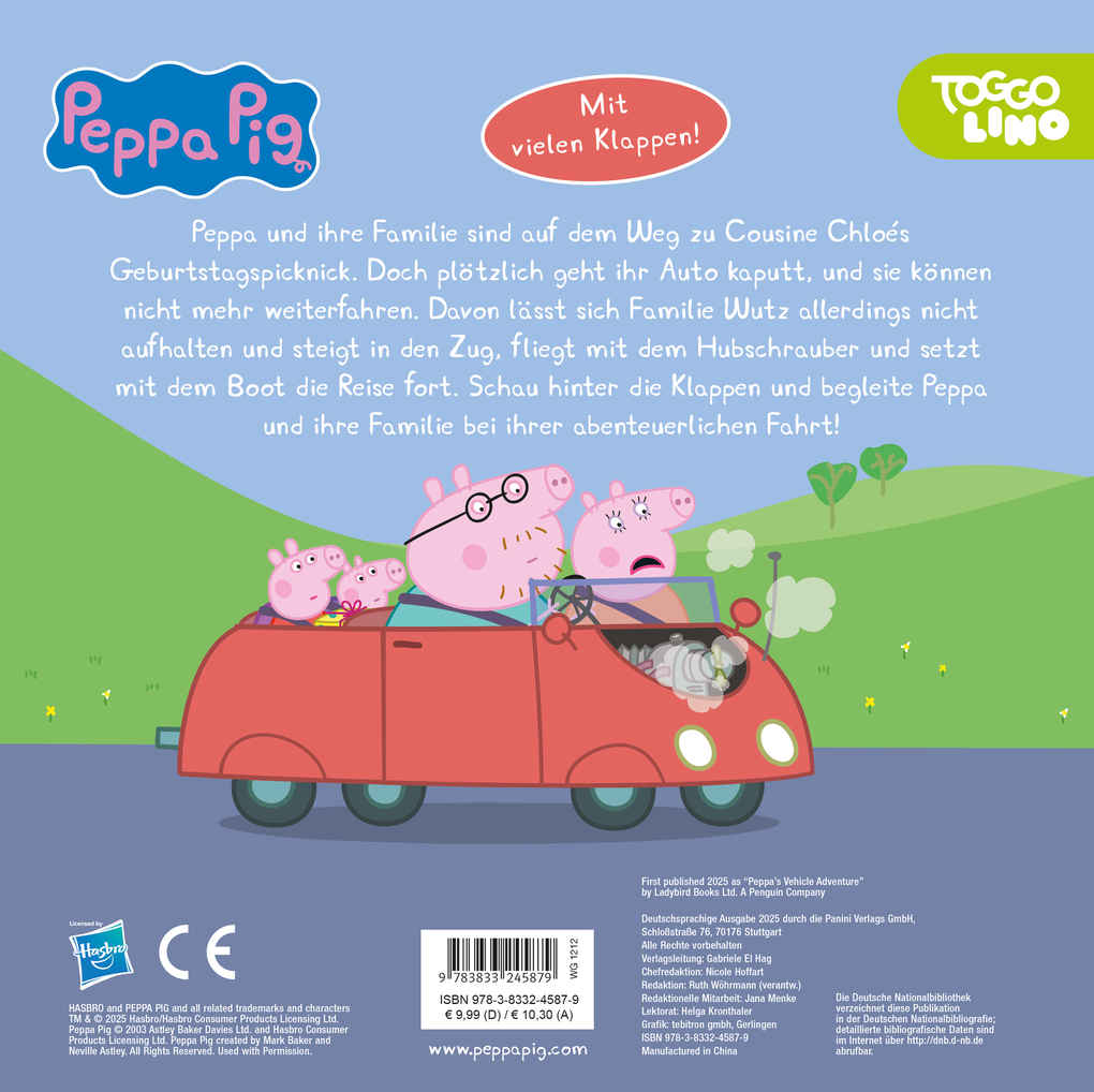 Weitere Ansicht: Peppa Pig: Peppa und die Fahrzeuge - Eine abenteuerliche Reise mit vielen Klappen | Panini